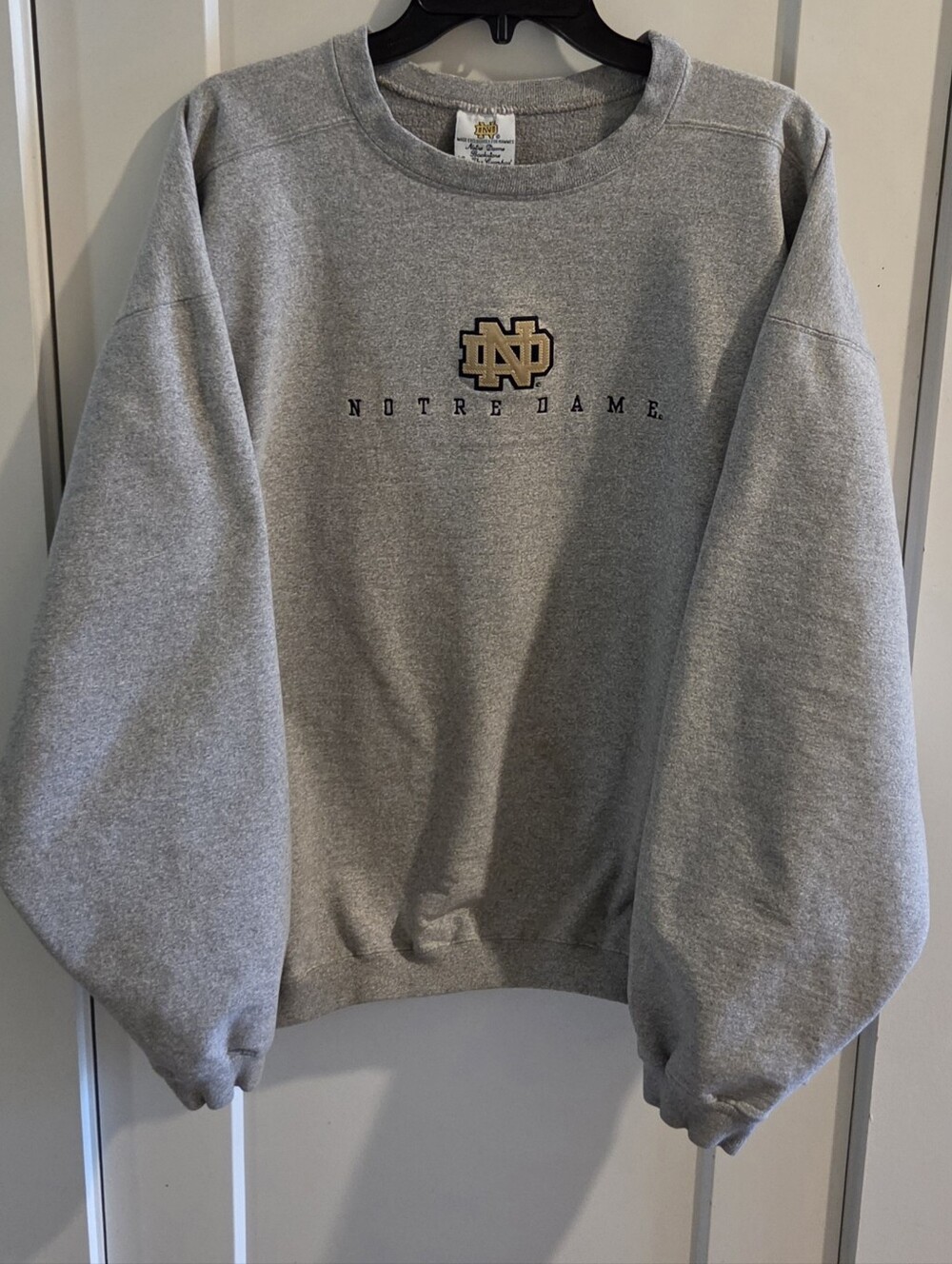 Vintage Notre Dame Hammer Bookstore Embroidered Crewneck Sweatshirt - XXL